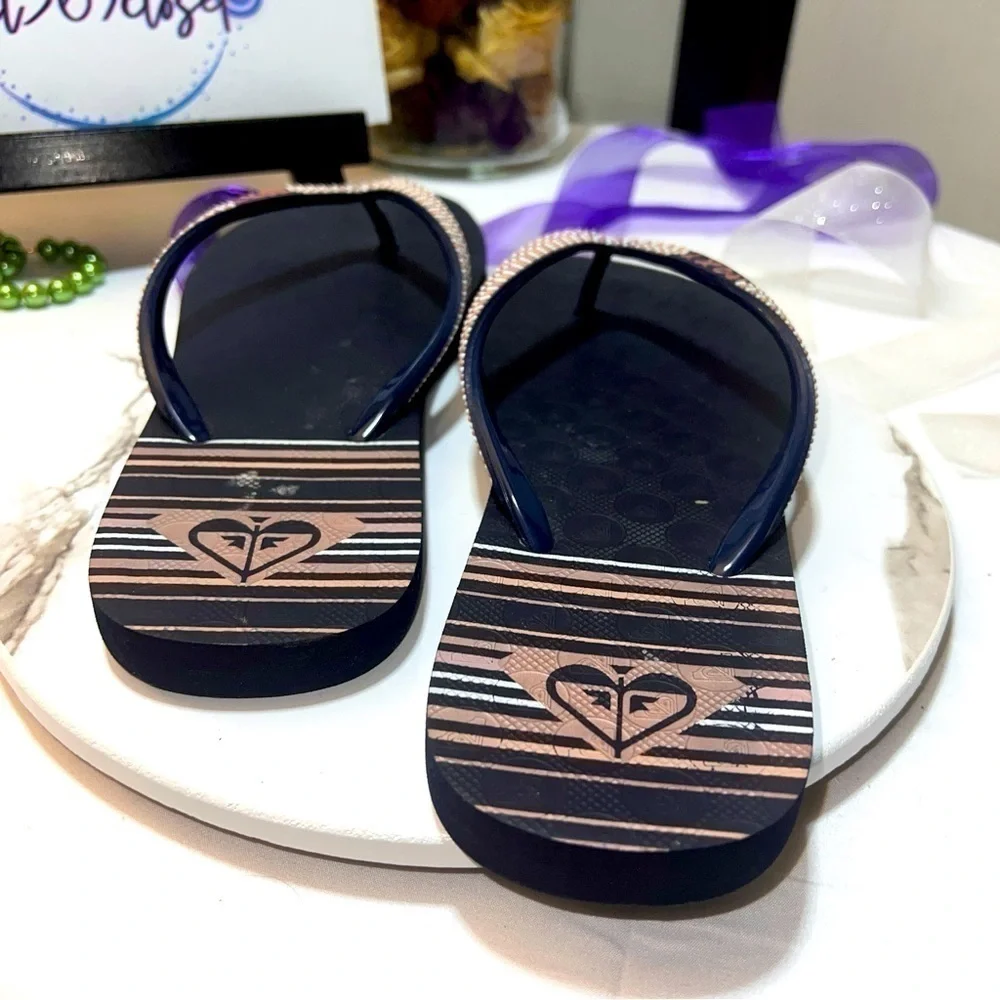 Roxy Blue Flip Flop Thong Sandals Size 9-10